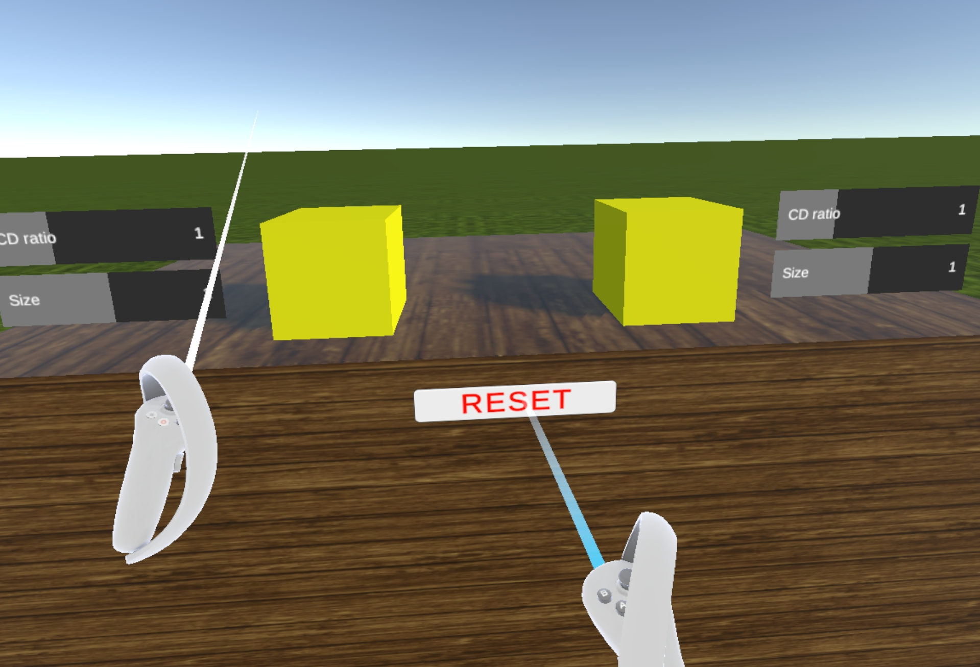 VR environment of the CDratio_chime app